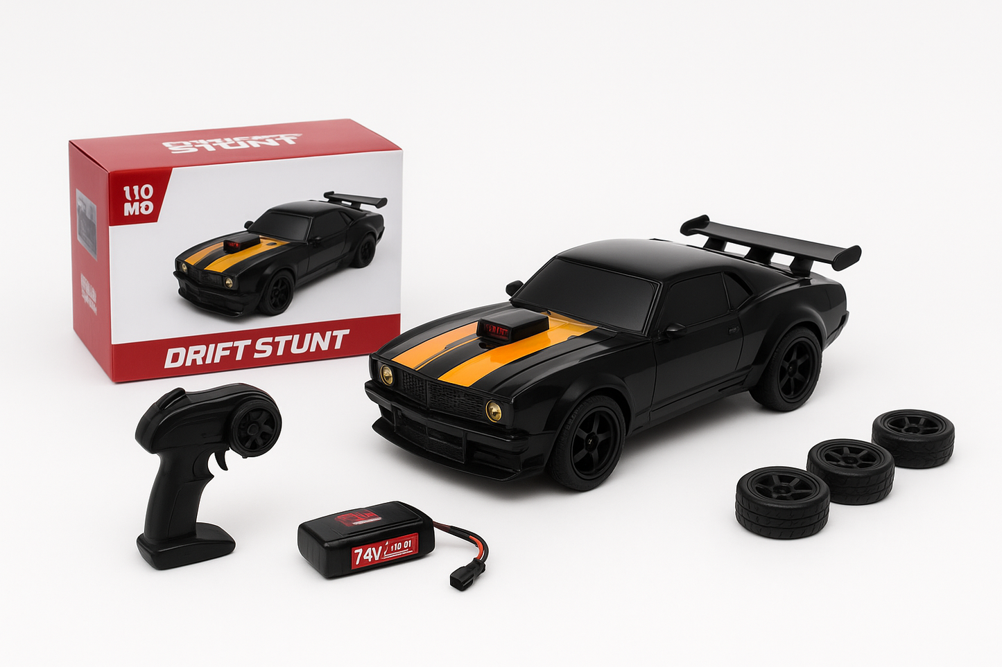 Rechargeable Drift Stunt RC Car – 4WD, Lighting & Smoke Effect (1:16 Scale)