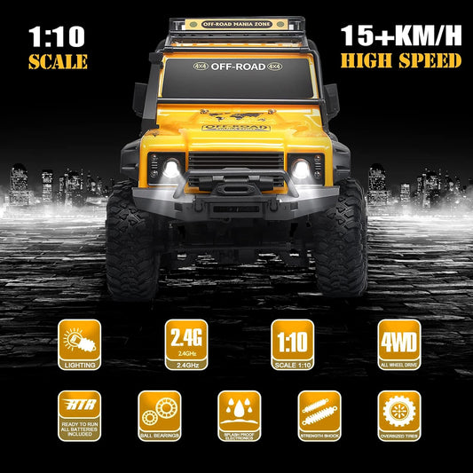 RC Adventure Truck – 4WD, LED Lights & Extra Playtime