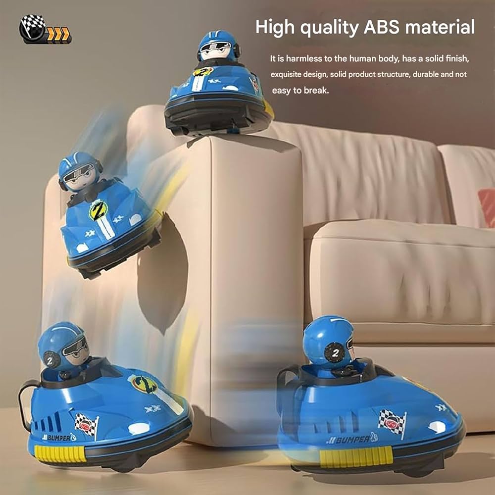 HobbyOne RC Battle Bumper Car Set – 2 Remote Control Cars with LED Lights, 360° Rotation & Parent-Child Play”