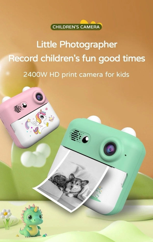 β¨ Instant Print A22C Kids Digital Camera β 24MP HD, Fun Learning Toy & Perfect Gift for Creative Kids π