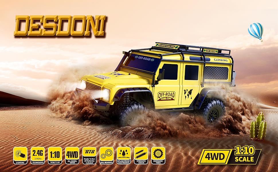 RC Adventure Truck – 4WD, LED Lights & Extra Playtime