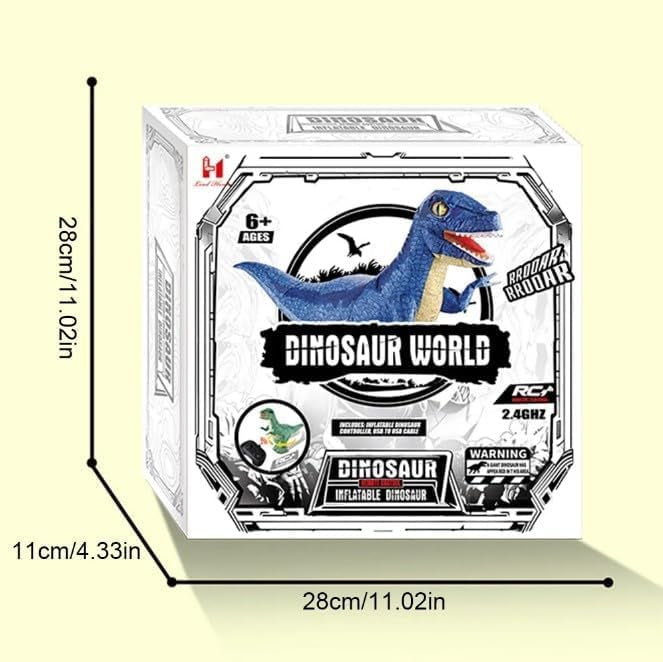 Giant RC Inflatable Dinosaur ā Walking Remote Control Dino Toy with Lights (USB Rechargeable)