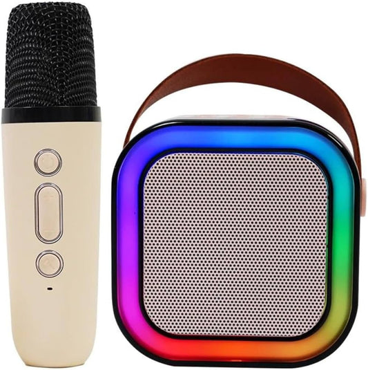 Mini Karaoke Machine for Kids – Portable Bluetooth Speaker with Mic & Colorful Lights