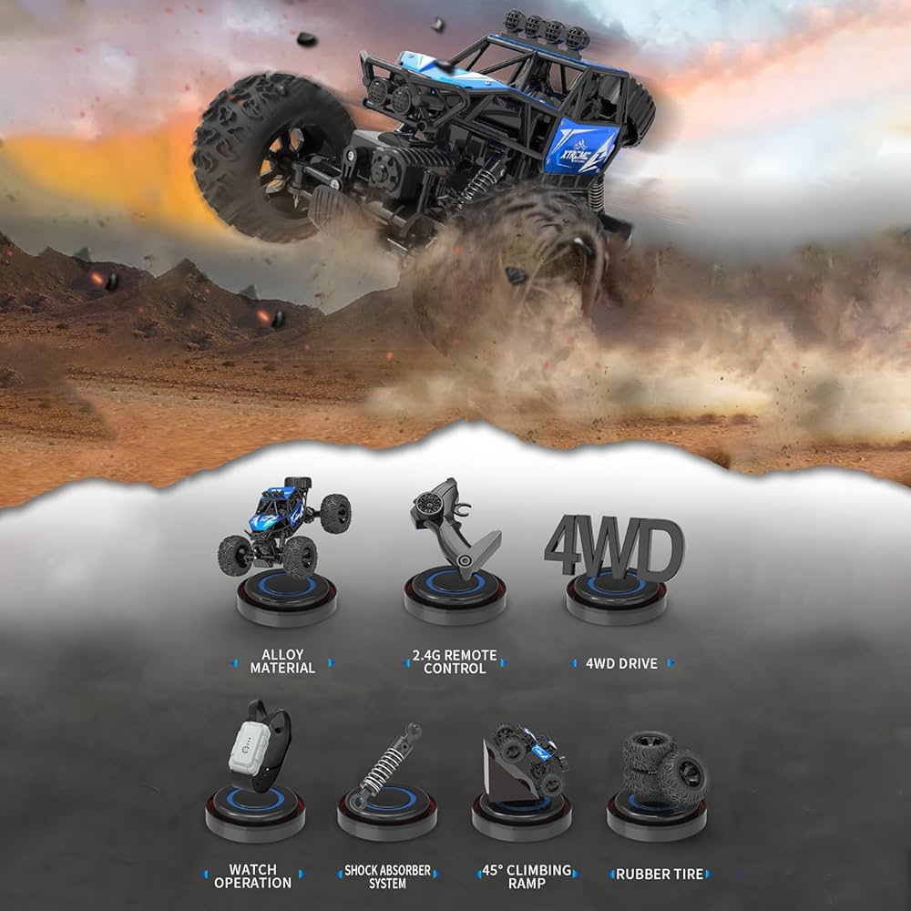 High-Speed RC Hero Monster Car – Remote Control Rock Climbing Toy for Boys