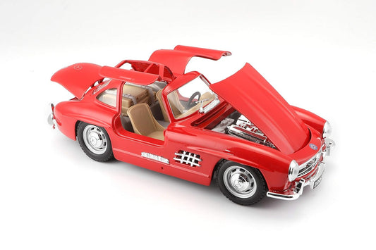 Red 1954 Mercedes-Benz 300 SL Die-Cast Car – 1:24 Scale Metal Model
