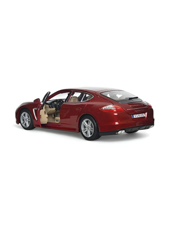 Blue Porsche Panamera Alloy Model Car – 1:24 Scale Pull-Back Toy with Lights & Sound