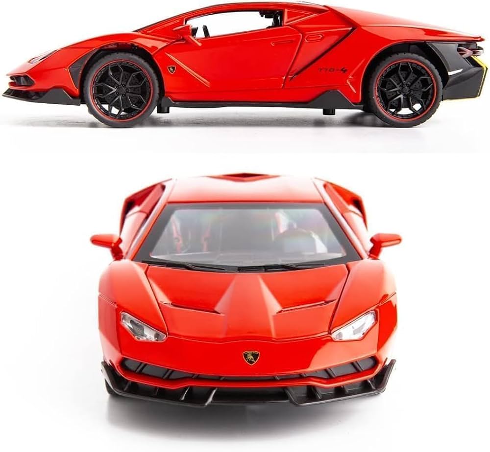 Lamborghini LP770-4 1:24 Diecast Pull Back Car with Lights & Music