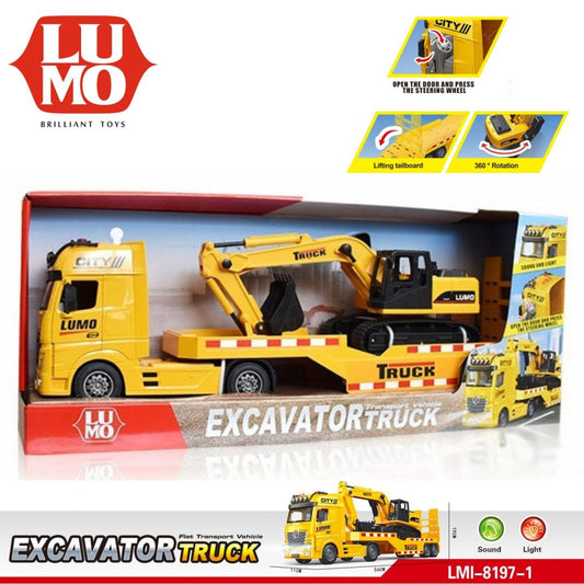 Excavator truck with light and music lumo brand