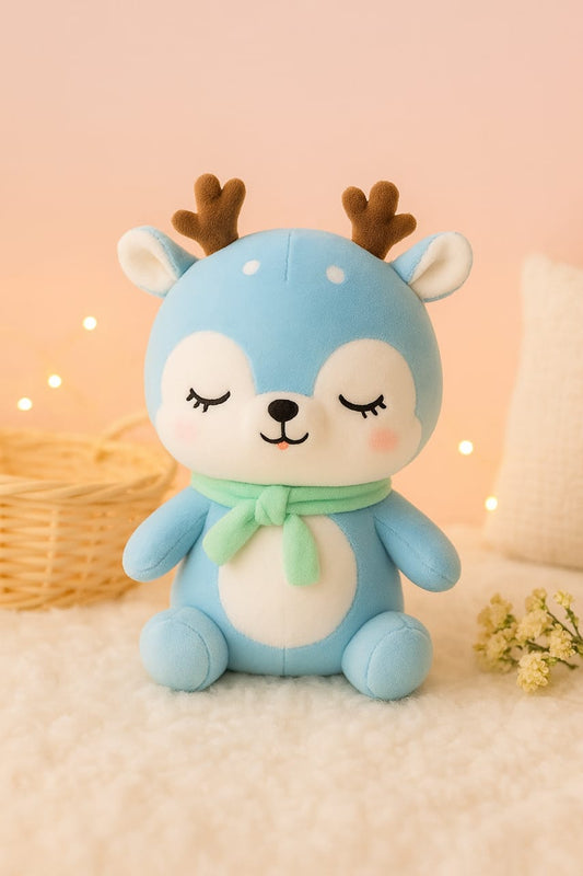 Premium Pastel Deer Plush – Elegant Collectible Soft Toy (10 Inch)