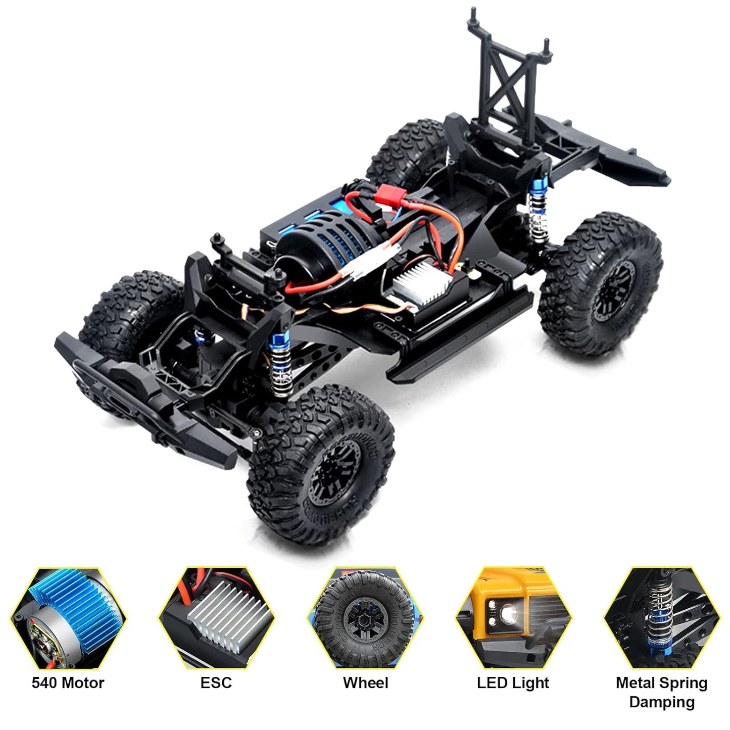 RC Adventure Truck – 4WD, LED Lights & Extra Playtime