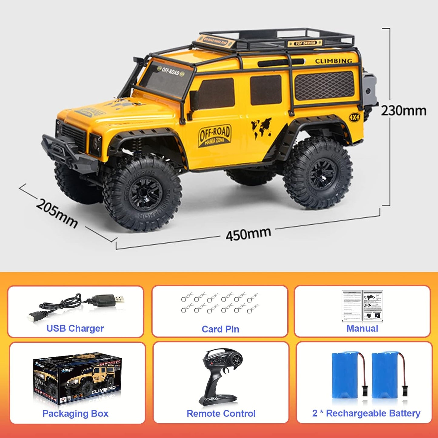 RC Adventure Truck – 4WD, LED Lights & Extra Playtime