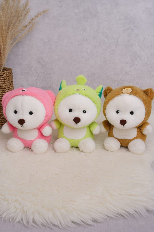 ✨Cuddle Buddies™️ – 8 Inch Plush Teddy in Adorable Animal Hoodies”