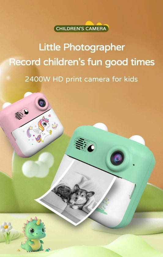 ✨ Instant Print A22C Kids Digital Camera – 24MP HD, Fun Learning Toy & Perfect Gift for Creative Kids 🎁
