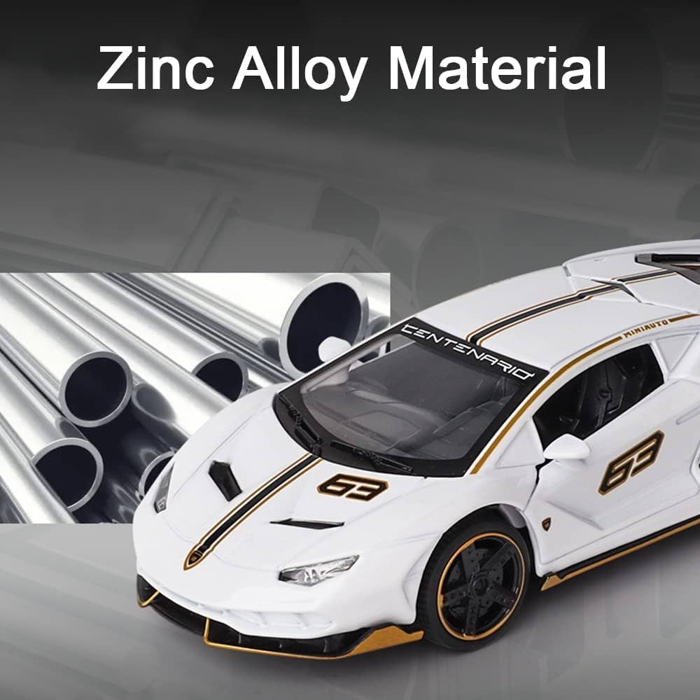 Premium Lamborghini LP770-4 Alloy Model Car – 1:32 Scale Die-Cast, Pull Back, Lights & Sound