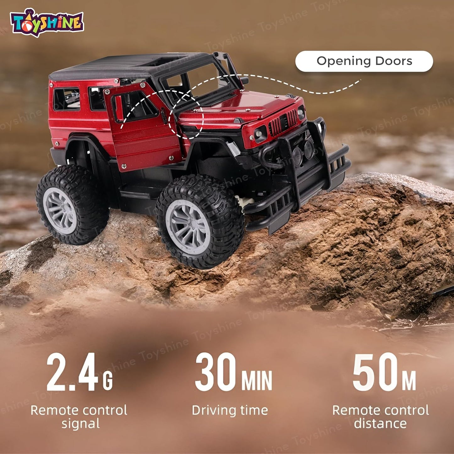 Die-Cast Rock Climber RC Car – Rechargeable All-Terrain Monster Truck Toy with Stunt Racing Power