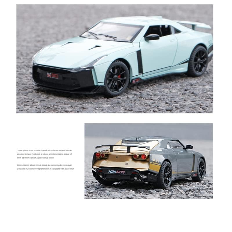1:24 Scale Nissan GT-R50 Alloy Metal Pull-Back Car Toy with Light & Sound – Kids Mini Model
