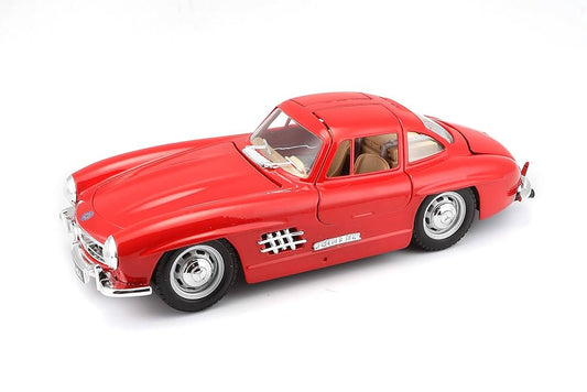 Red 1954 Mercedes-Benz 300 SL Die-Cast Car – 1:24 Scale Metal Model