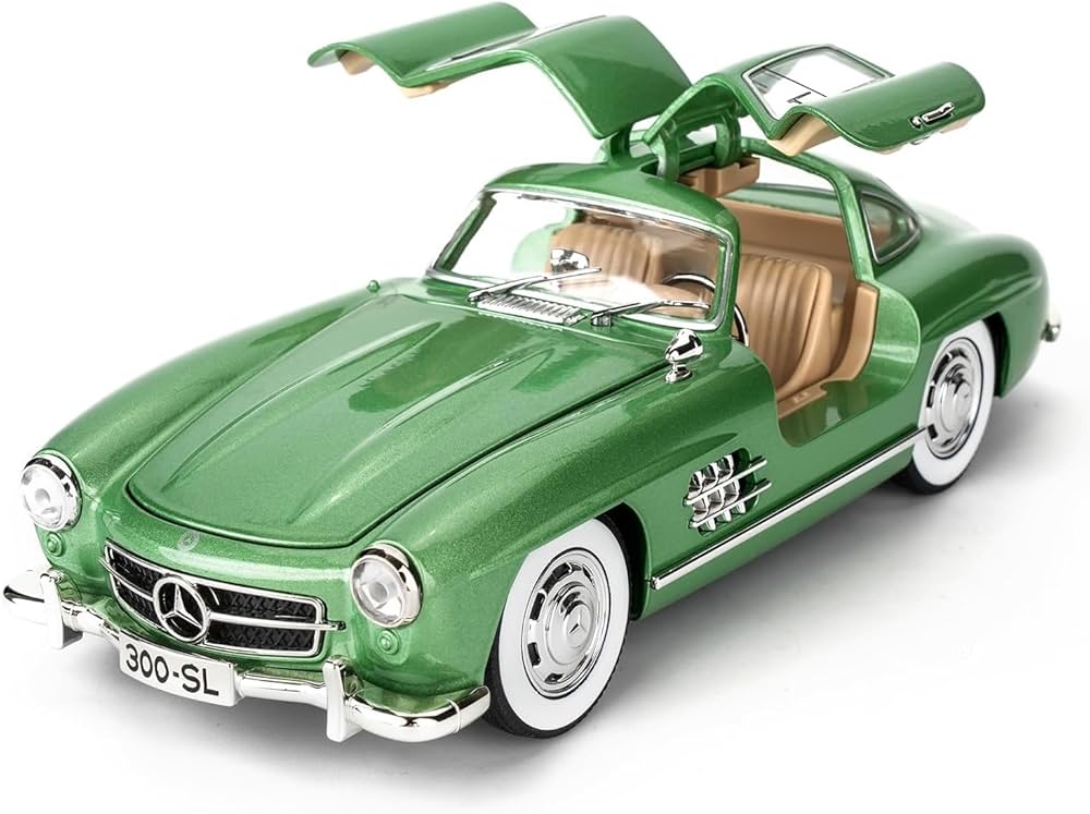 Red 1954 Mercedes-Benz 300 SL Die-Cast Car – 1:24 Scale Metal Model