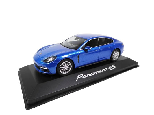 Blue Porsche Panamera Alloy Model Car – 1:24 Scale Pull-Back Toy with Lights & Sound