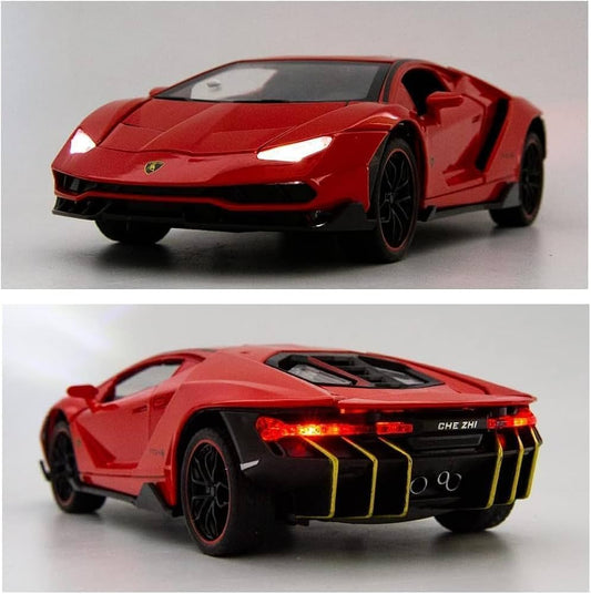 Lamborghini LP770-4 1:24 Diecast Pull Back Car with Lights & Music