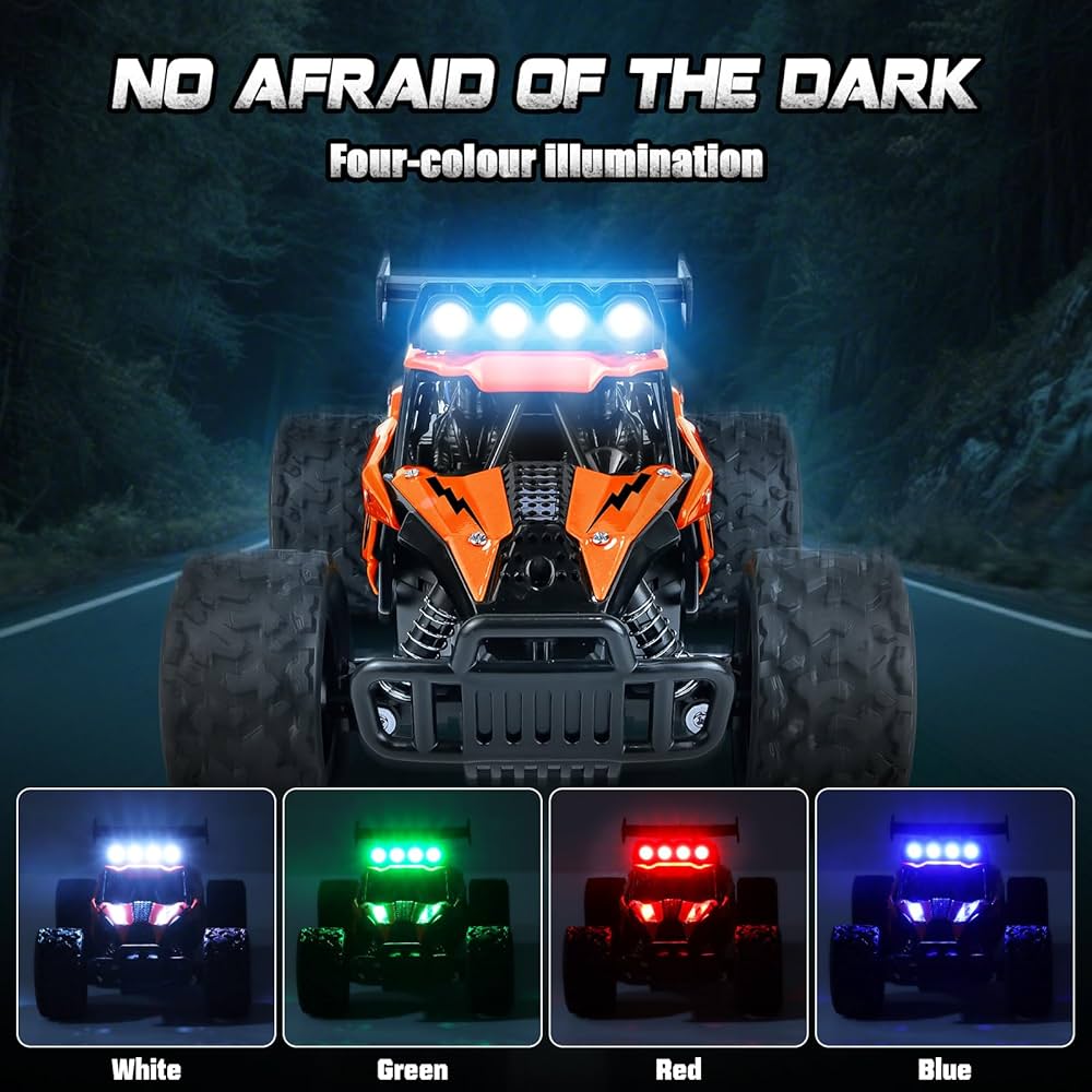 1:16 RC Monster Truck – 2.4GHz Offroad Car with LED Lights (20 km/h)