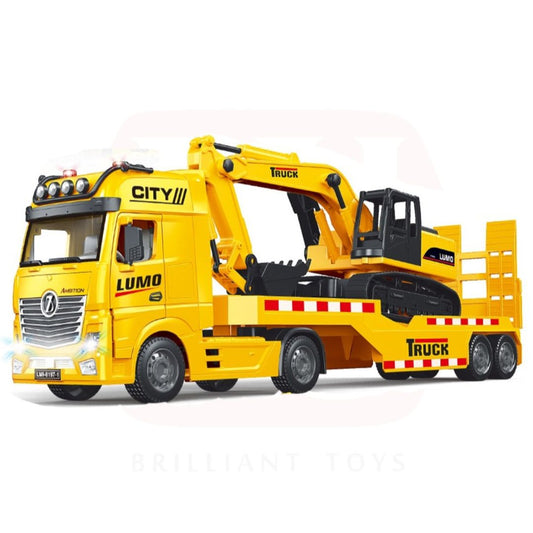 Excavator truck with light and music lumo brand