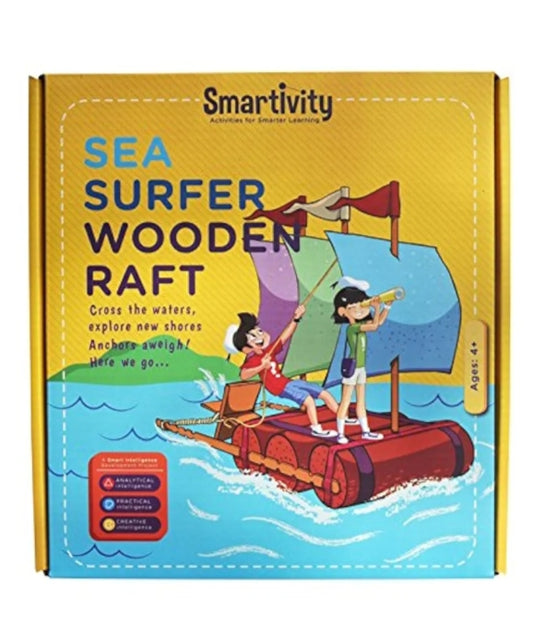 Sea surfer wooben raft