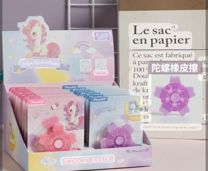 Night glow spinneg eraser