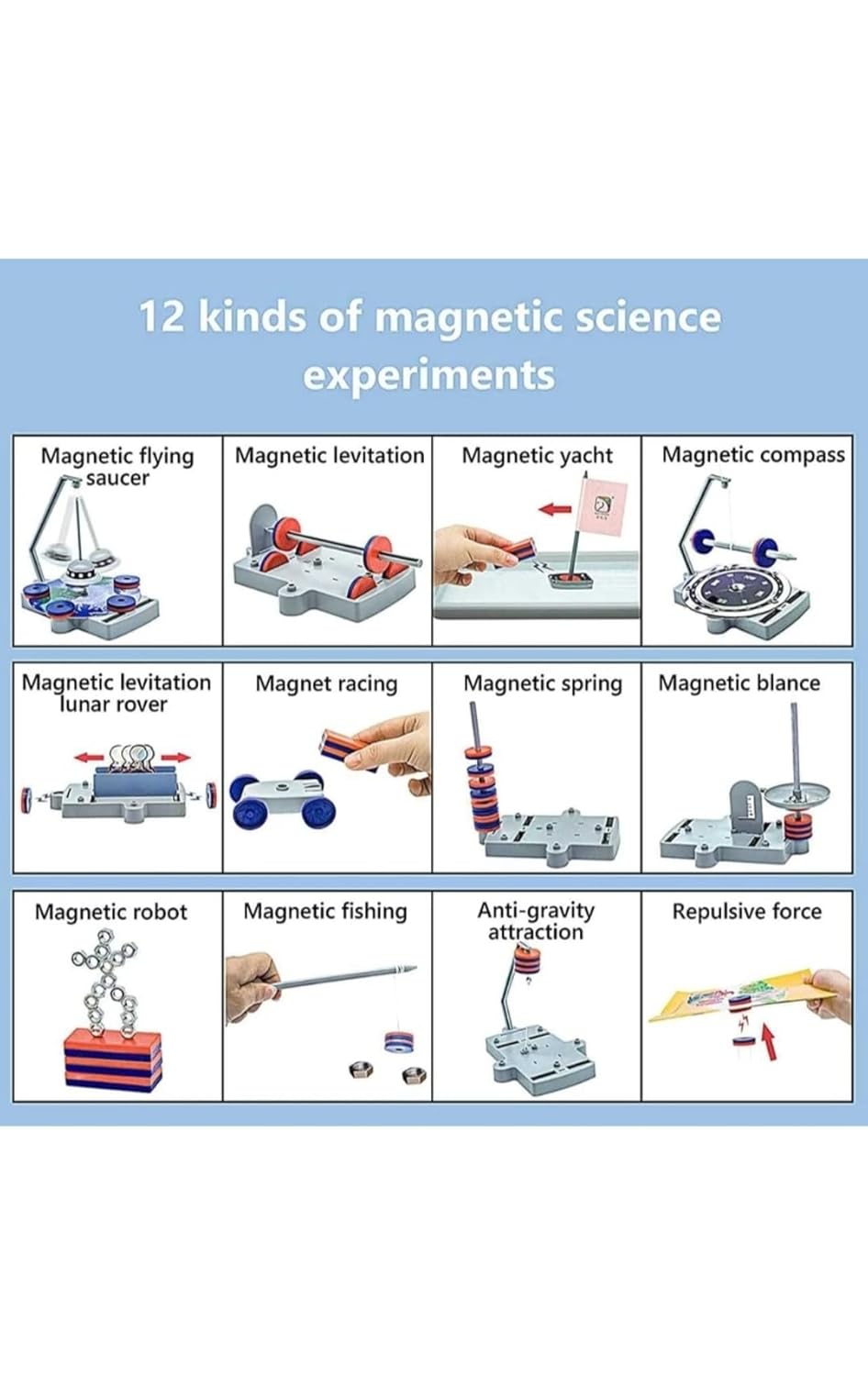 12 in 1 magnetic scince kit